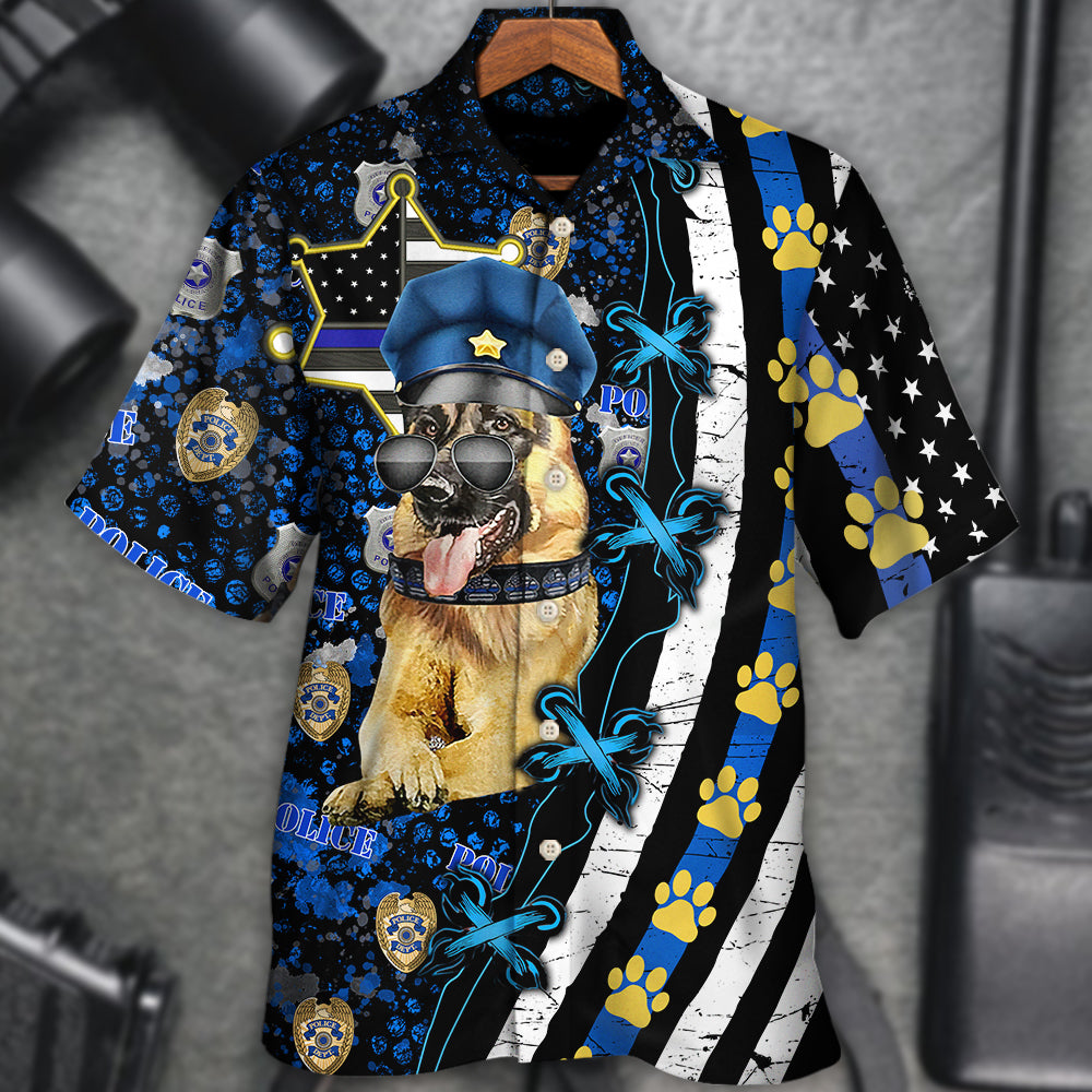 German Shepherd Dogs Back The Blue - Hawaiian Shirt