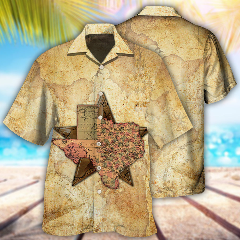 Texas Peace Life Style In Map - Hawaiian Shirt