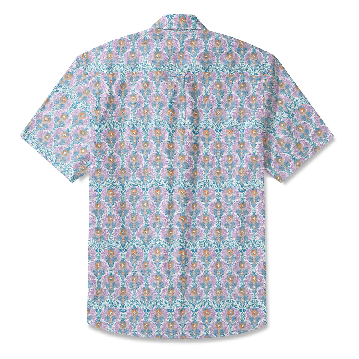 LeosWare® Men's Hawaiian Shirt Short Sleeve Button-up 100% Cotton Aloha Indian Finch Totem By Ann