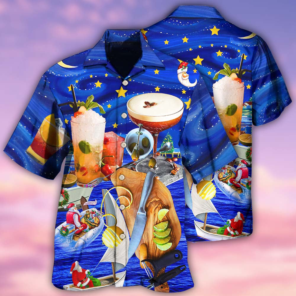 Cocktail Merry Christmas Love Sky - Hawaiian Shirt