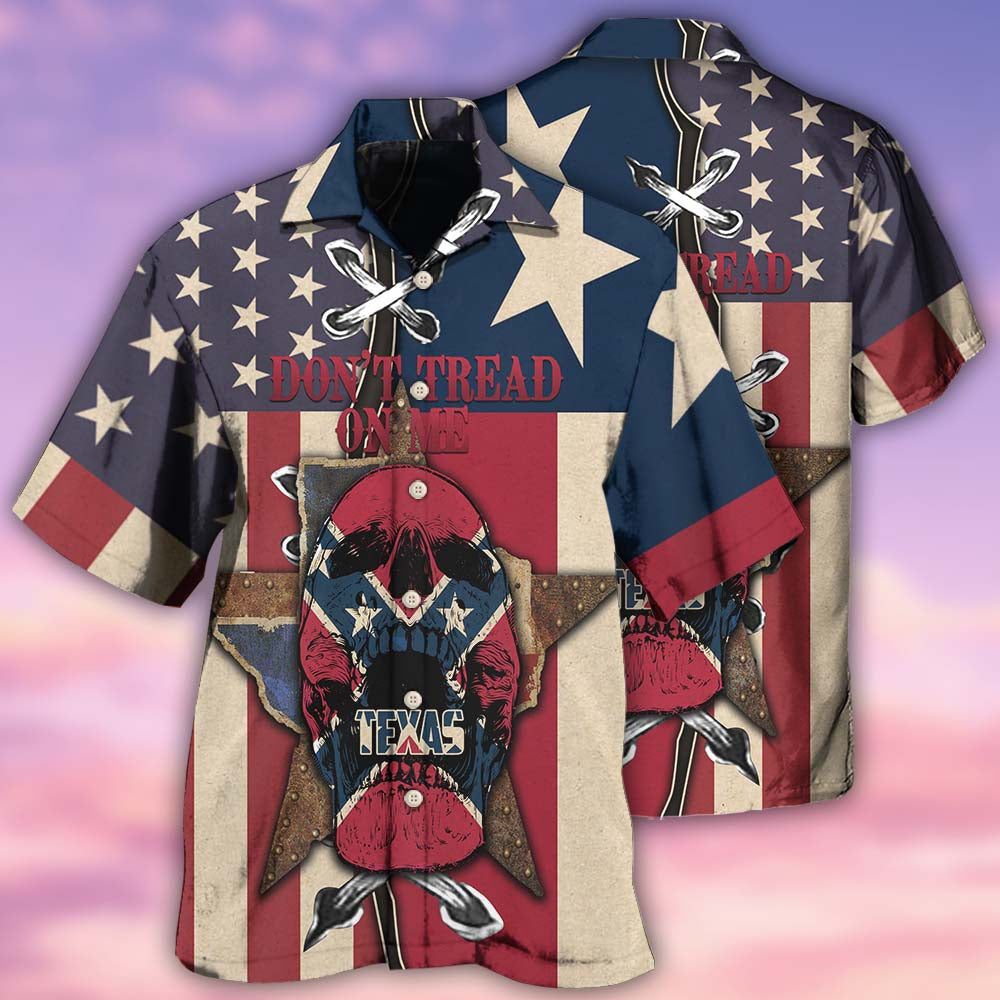Texas Peace Life Skull Style - Hawaiian Shirt