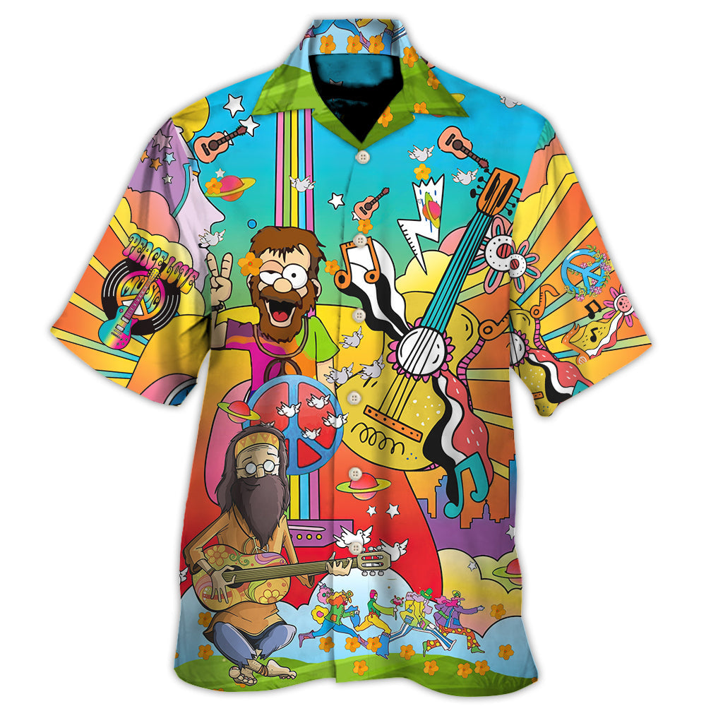 Hippie Peace Life Funny Style - Hawaiian Shirt