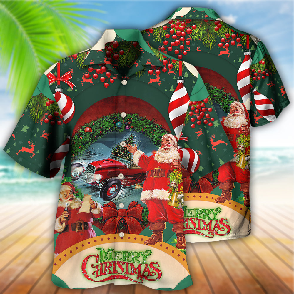 Hot Rod Merry Christmas I Was So Happy That Santa Made All Those - Hawaiian Shirt