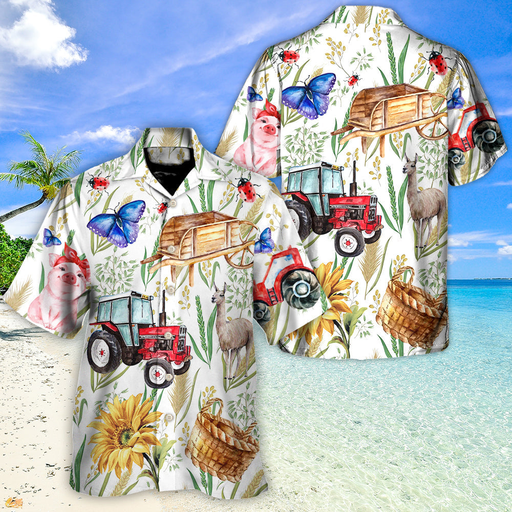 Farm Agriculture Sunflower Butterfly - Hawaiian Shirt