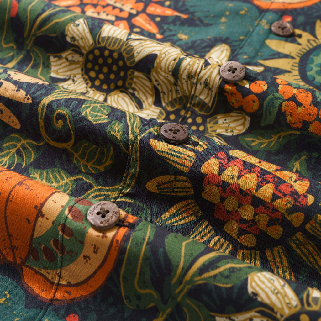 100% Cotton Hawaiian Shirt For Men Thanksgiving Camp Collar Aloha Shirt Thanksgiving By Andrea Leonelli